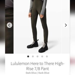 Here To There 7/8 Pant Dark Olive